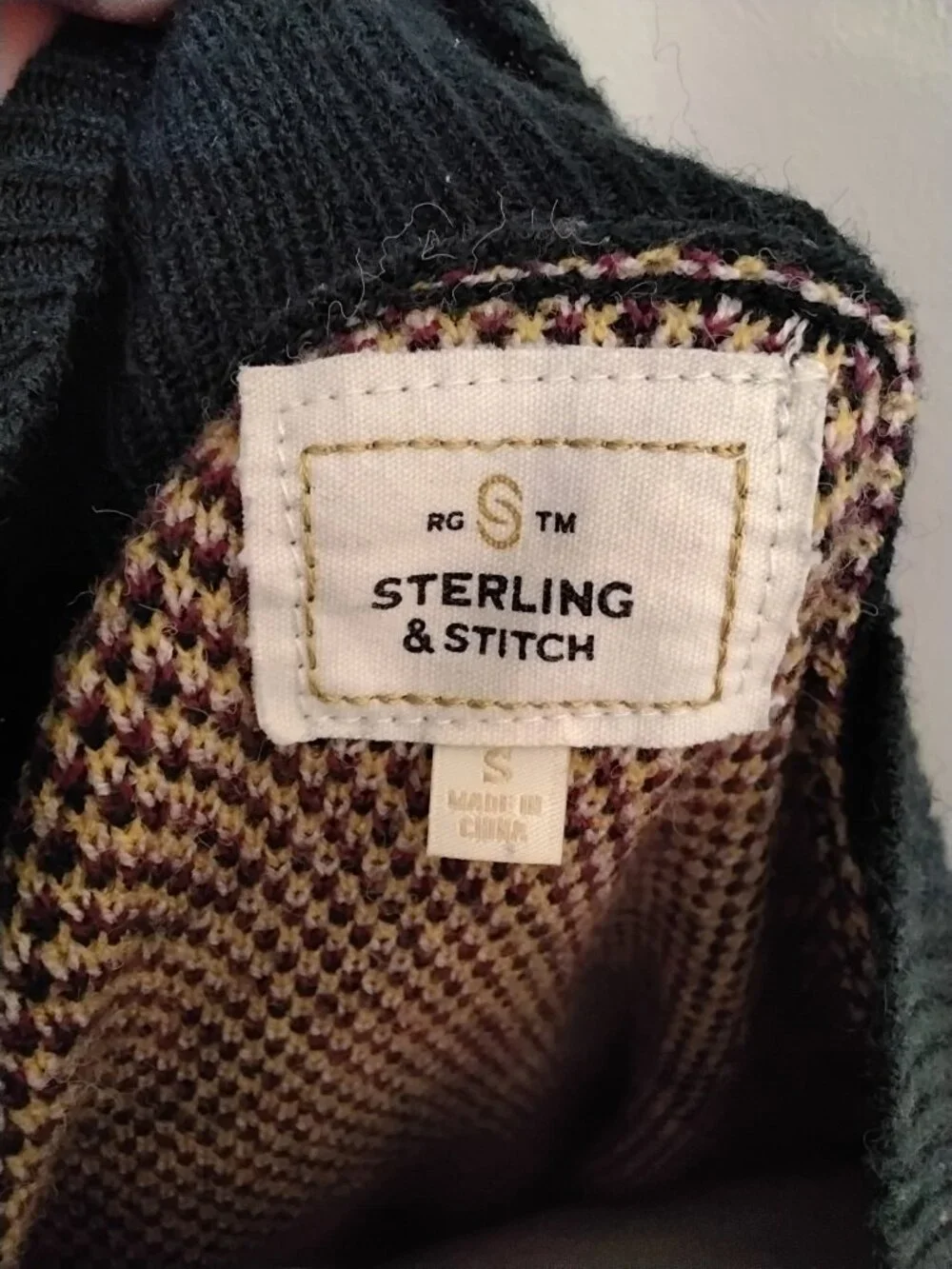 Sterling & Stitch Southwestern Fringe Pullover Sweater Size S Aztec Horse